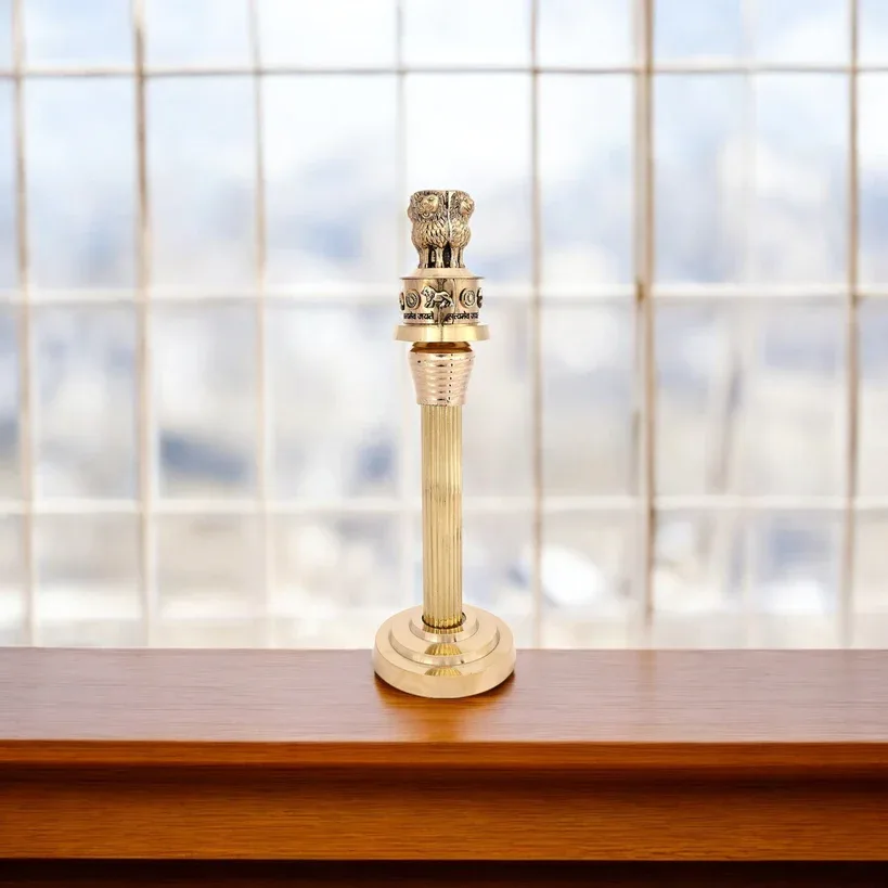 Handcrafted Brass Ashoka Pillar Replica – Symbol of Indian Heritage & National Pride (MPNJ 0001)