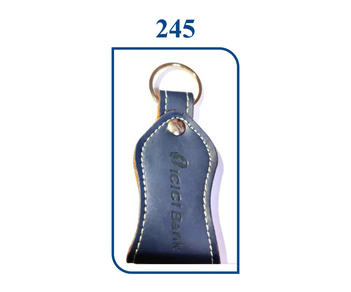 Folding Patta Leatherette Keyring (SN 0245)
