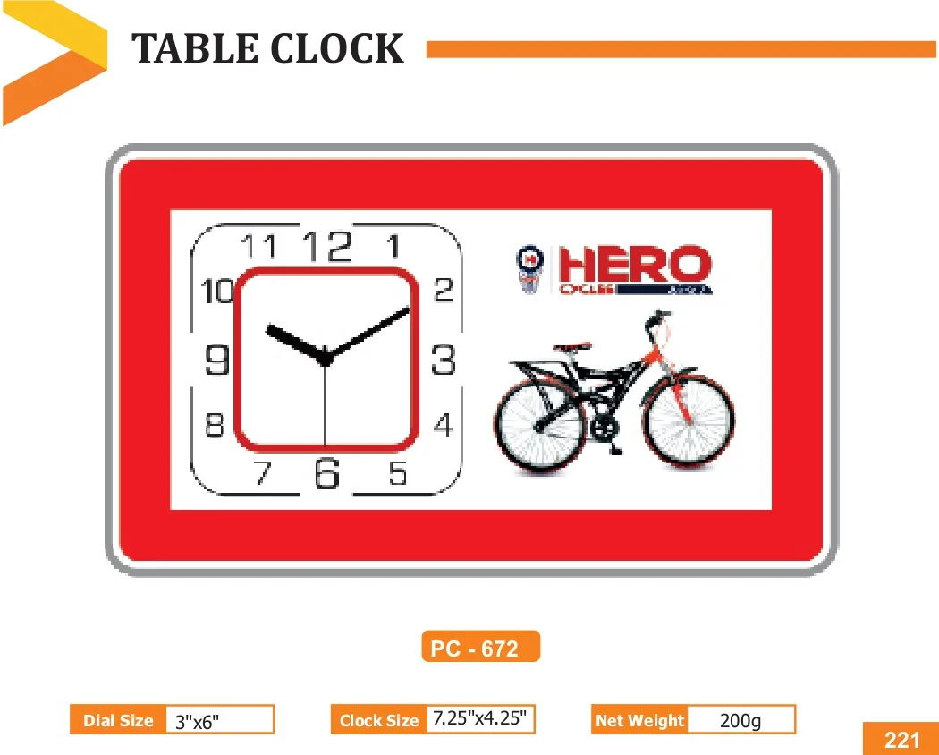 Table Clock (PC 0672)