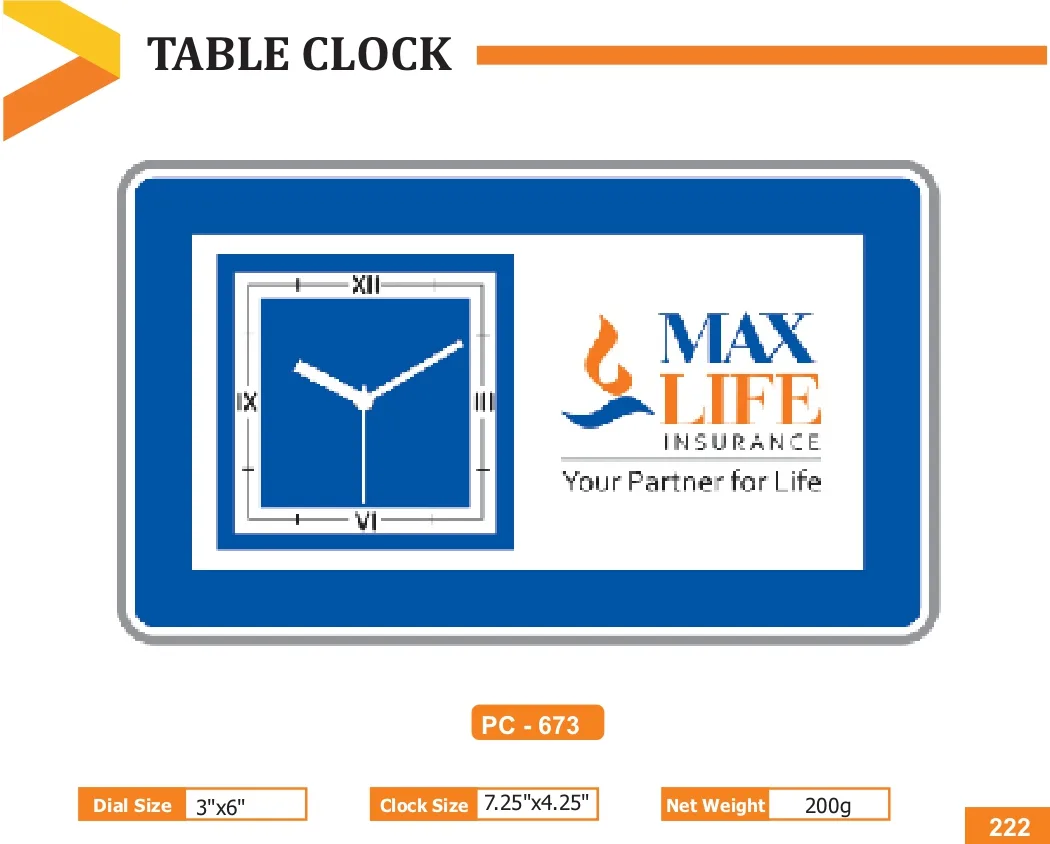 Table Clock (PC 0673)