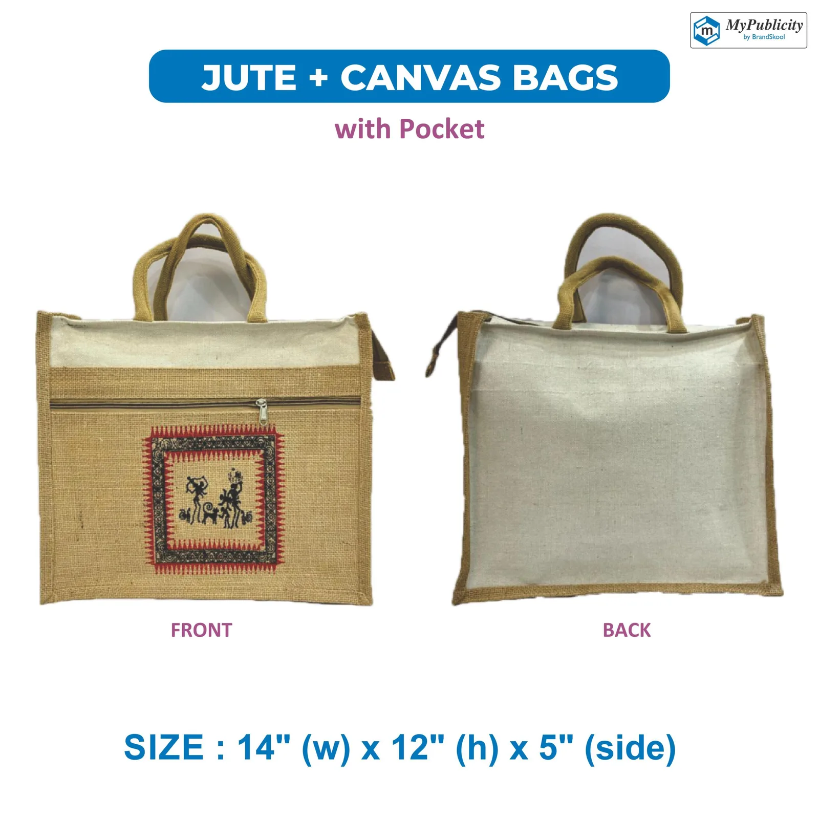 Jute + Canvas Bags (SB-10046)