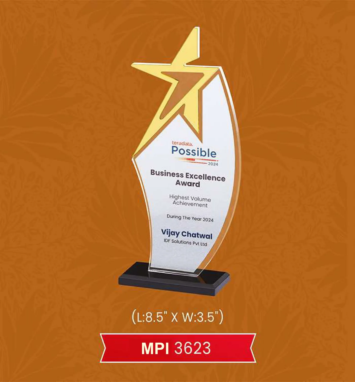 Acrylic Trophy (MPI 3623)