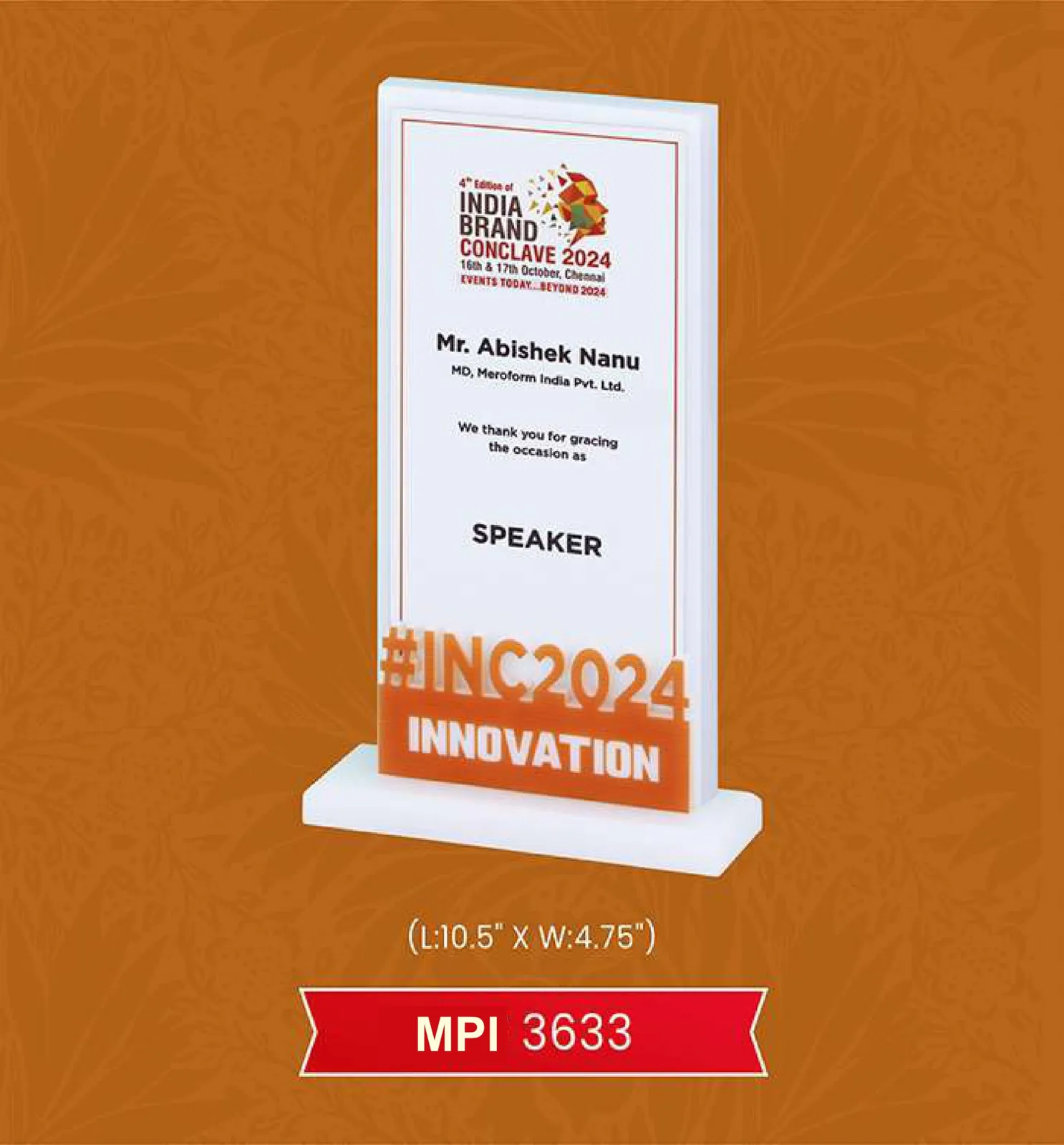 Acrylic Trophy (MPI 3633)