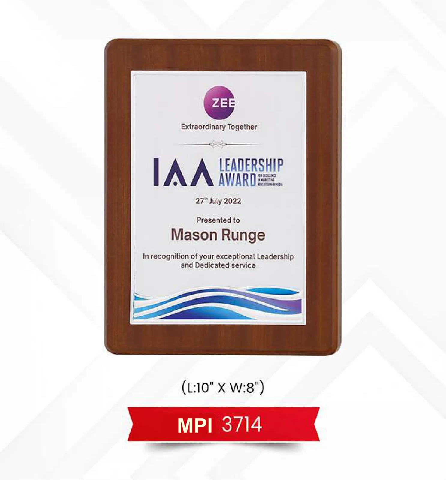 Plaque Trophy (MPI 3714)