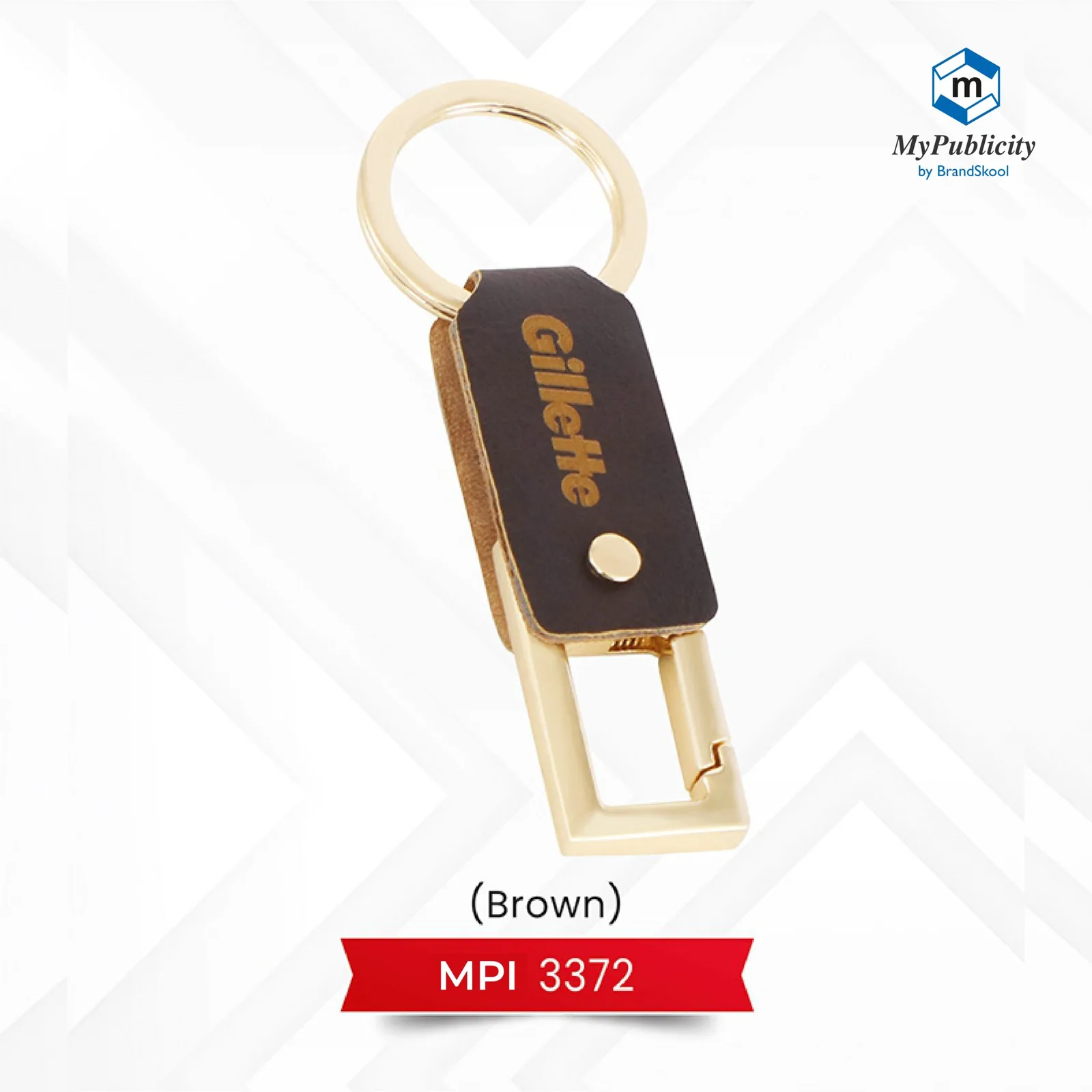 Premium Keychain Metal – Code : MPI 3372 (Brown) with Box