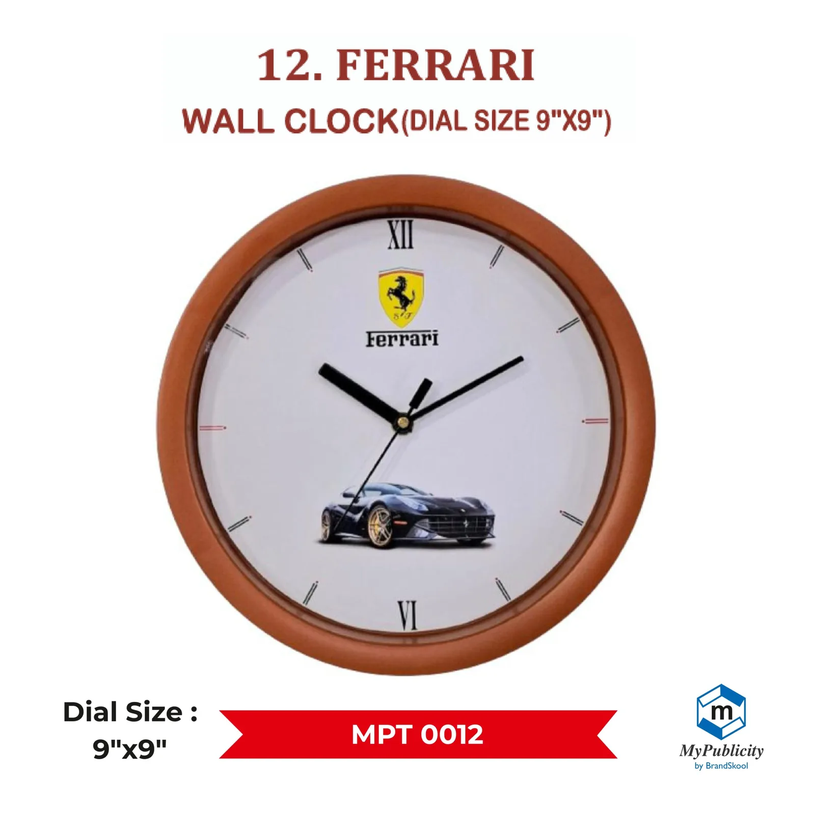 Premium Wooden Wall Clock (MPT 0012)