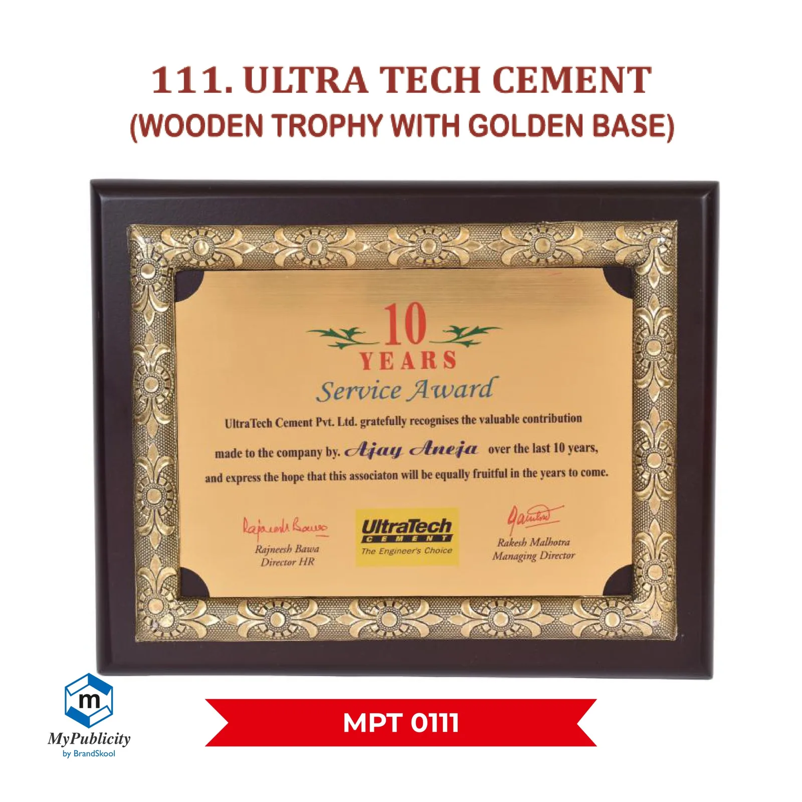 Wooden Trophy – Momento – Award (MPT 0111)