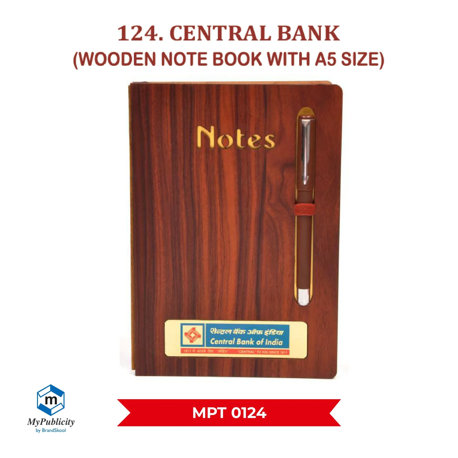 Wooden Note Book Diary (MPT 0124)