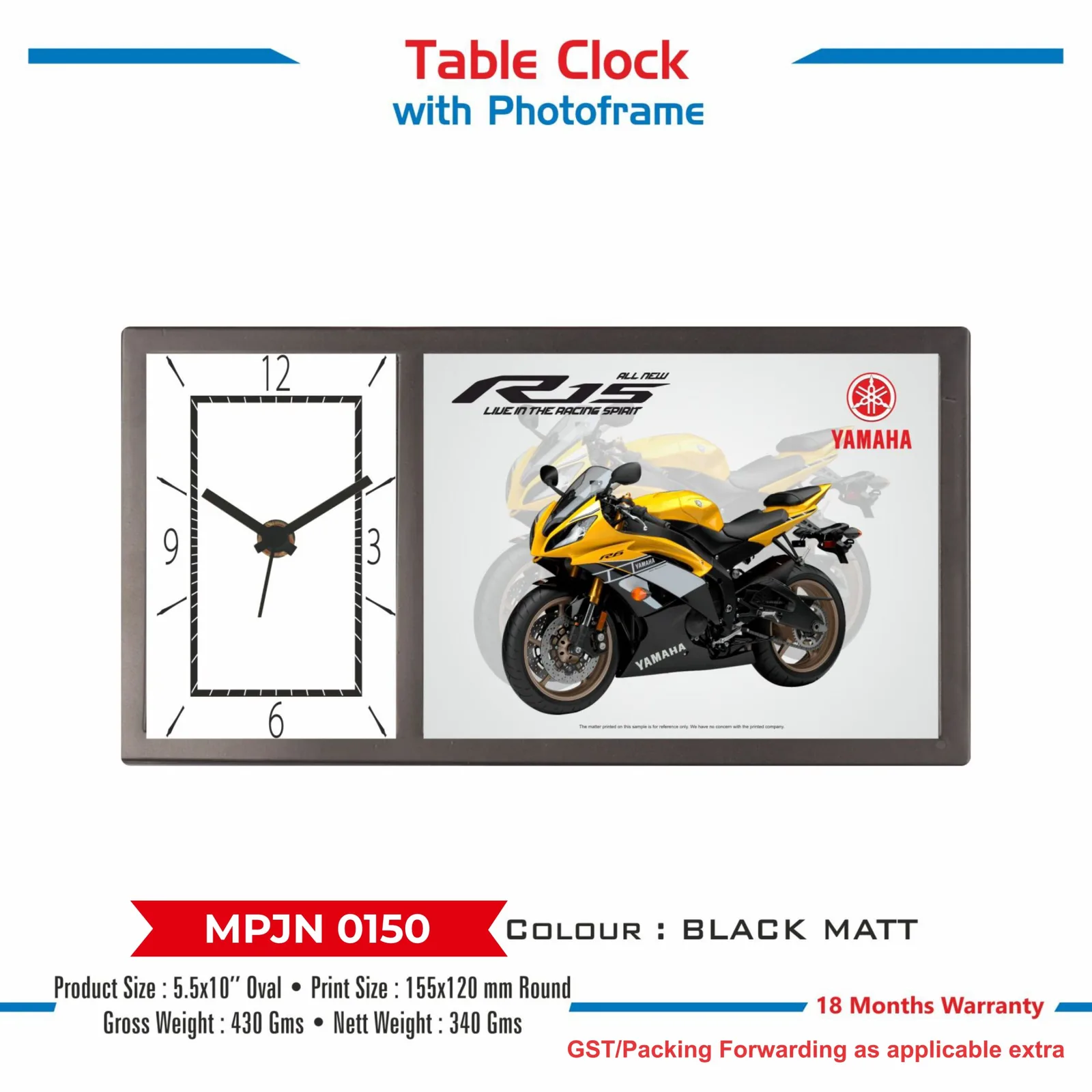 Table Clock with Photoframe (MPJN 0150)