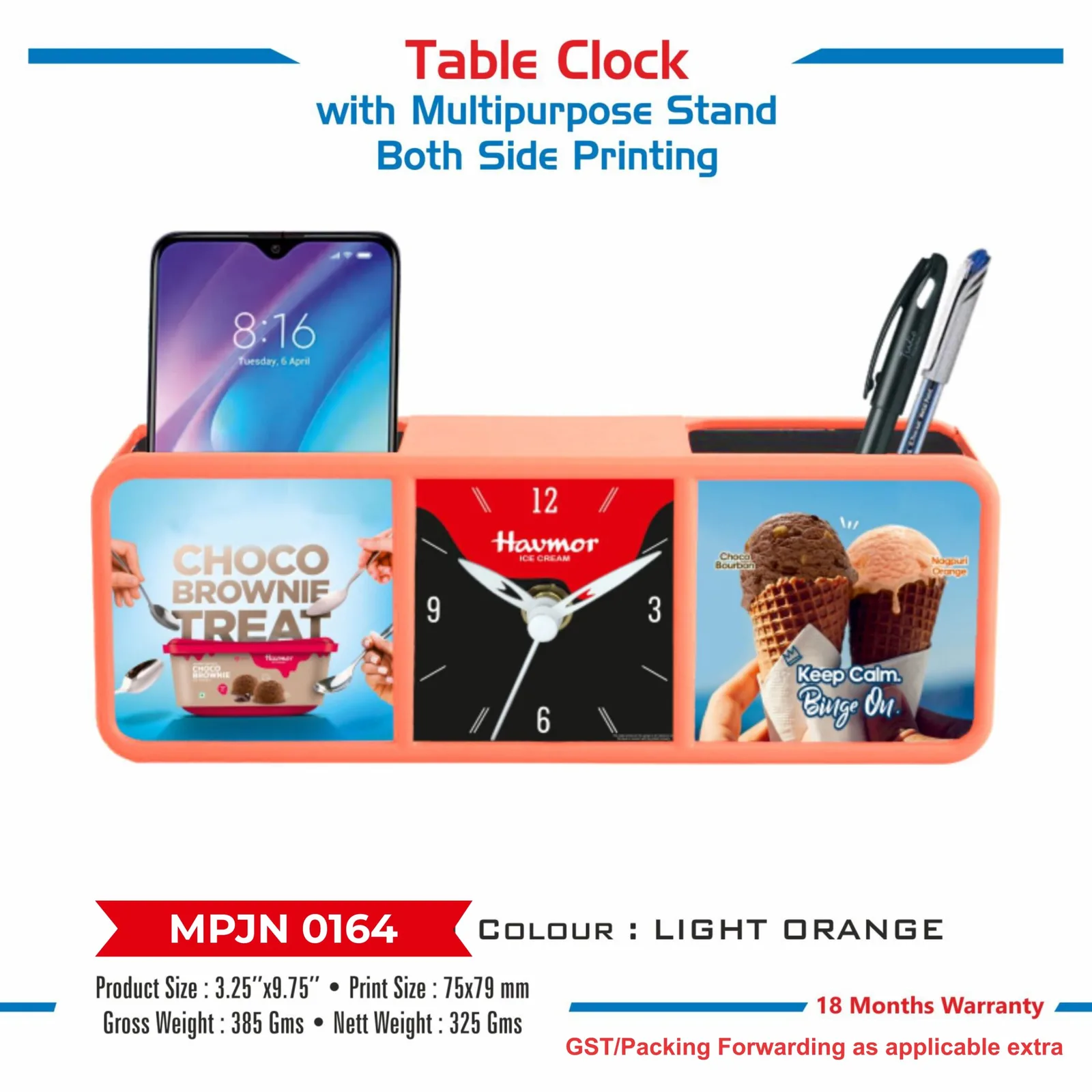 Table Clock with Multipurpose Stand (MPJN 0164)