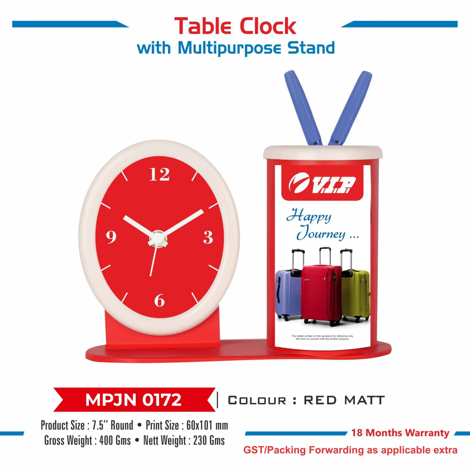 Table Clock with Multipurpose Stand (MPJN 0172)