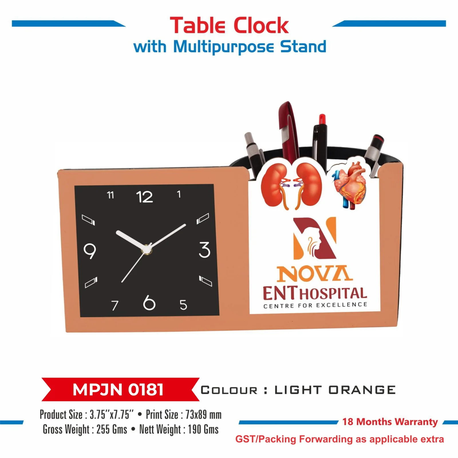 Table Clock with Multipurpose Stand (MPJN 0181)