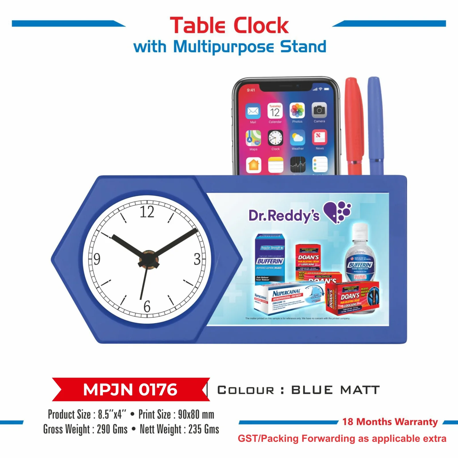 Table Clock with Multipurpose Stand (MPJN 0176)