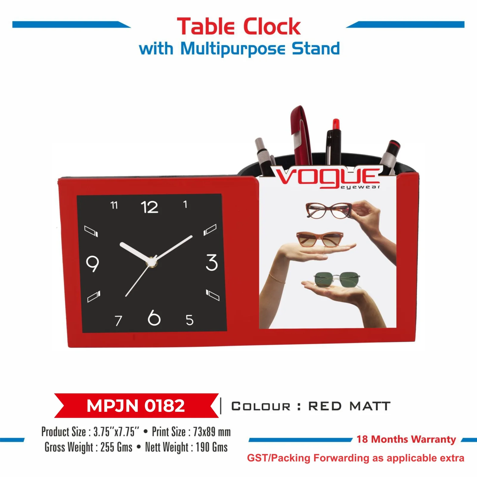 Table Clock with Multipurpose Stand (MPJN 0182)