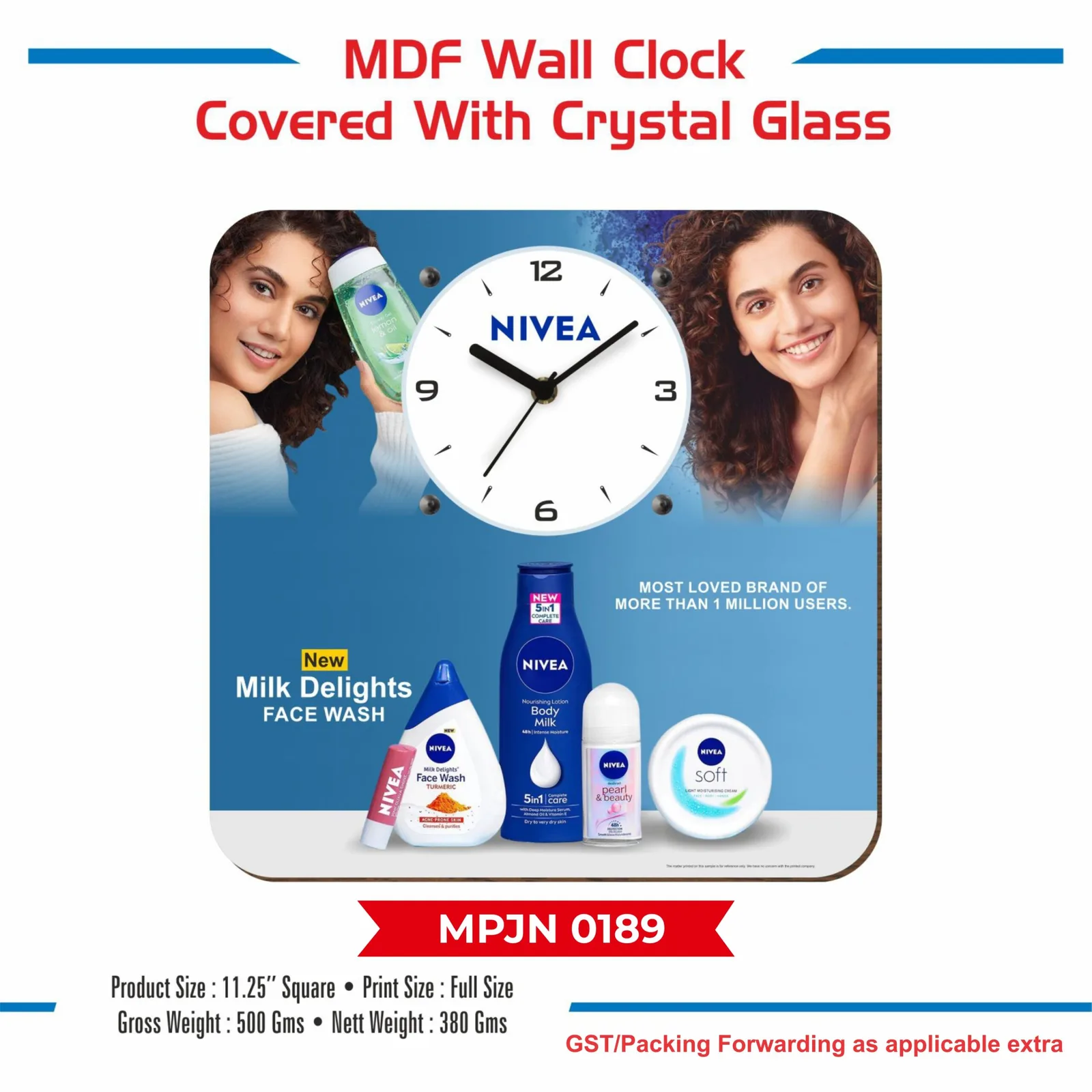 Wooden Wall Clock (MPJN 0189)