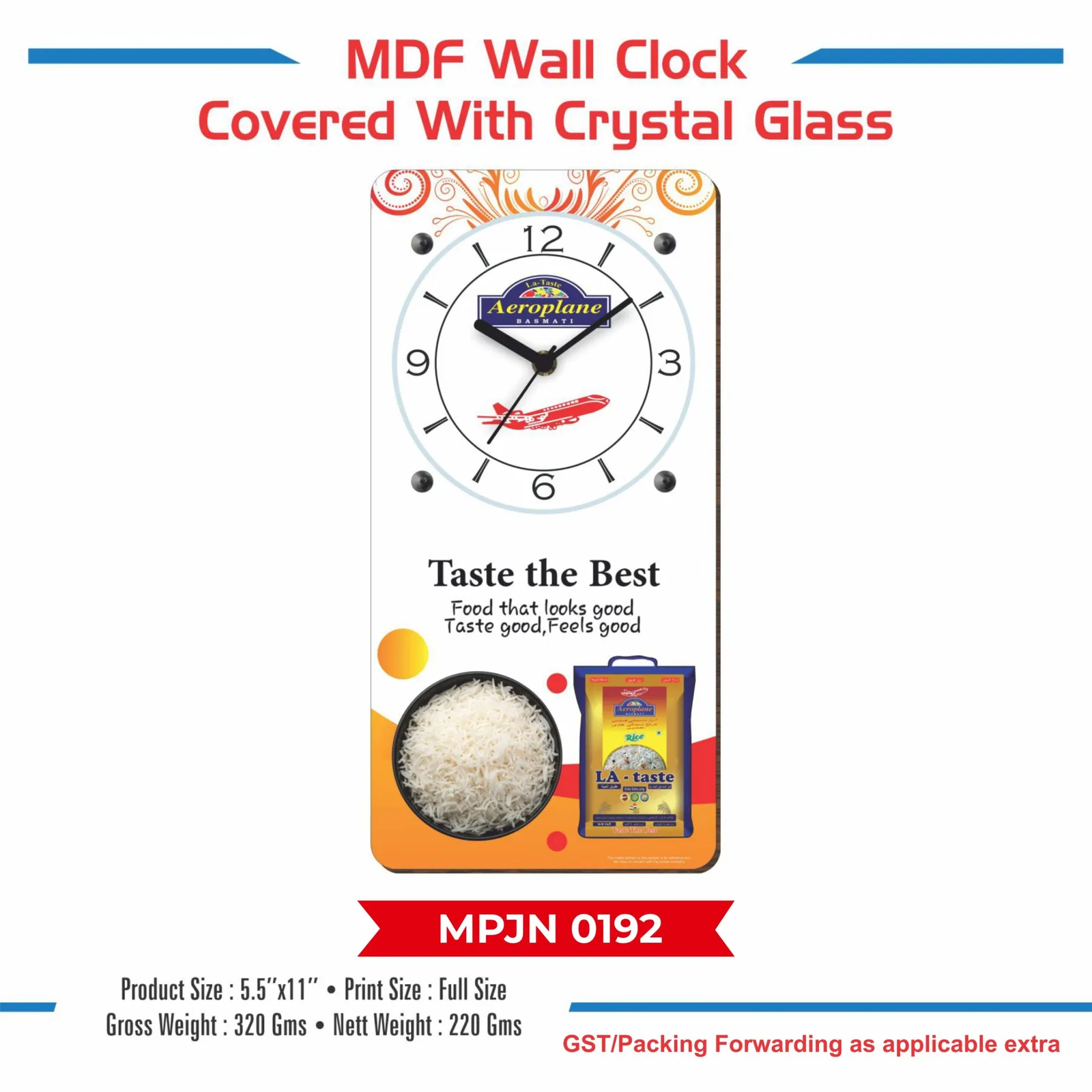 Wooden Wall Clock (MPJN 0192)