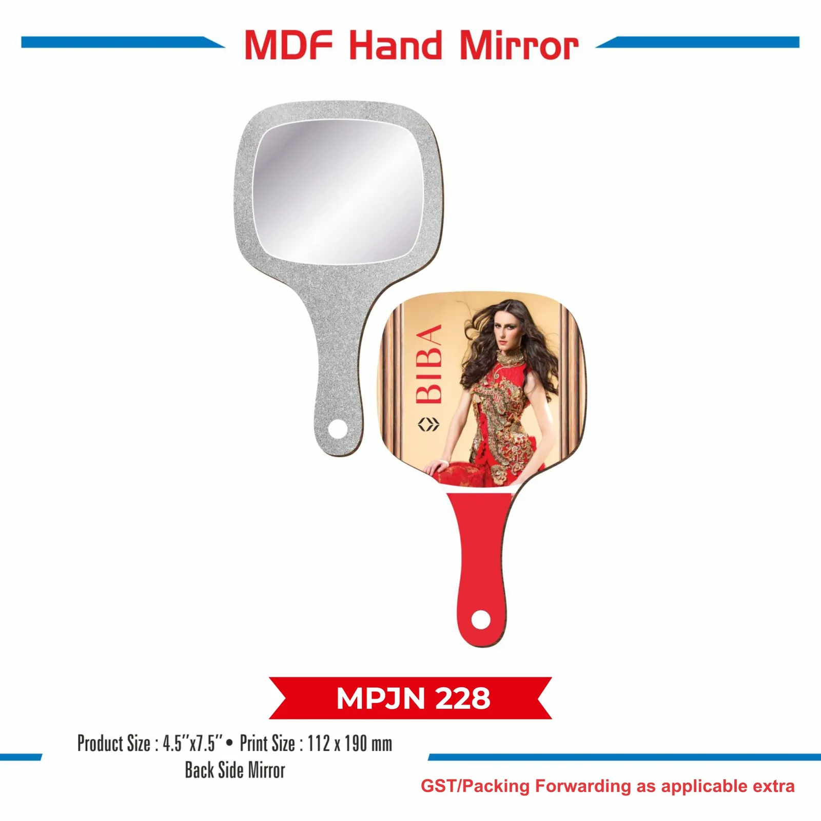 Wooden MDF Hand Mirror (MPJN 228)