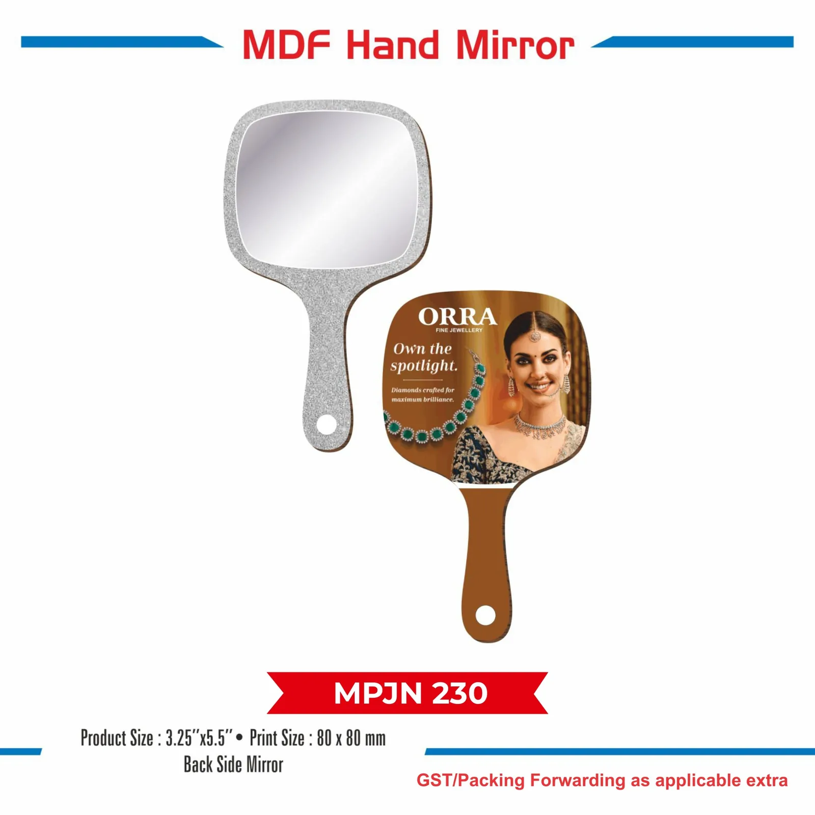 Wooden MDF Hand Mirror (MPJN 230)