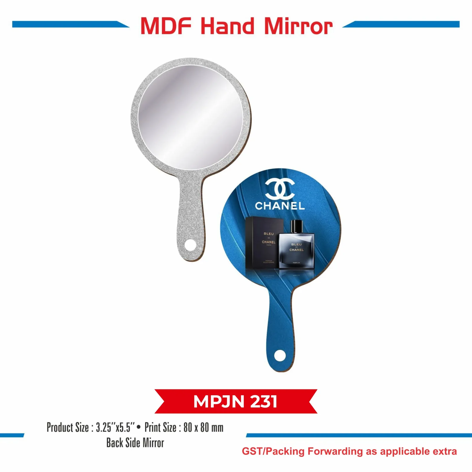 Wooden MDF Hand Mirror (MPJN 231)