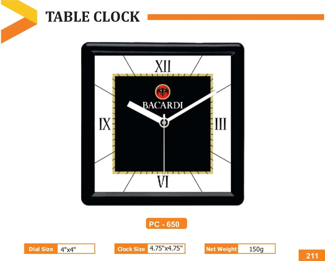 Table Clock (PC 0650)