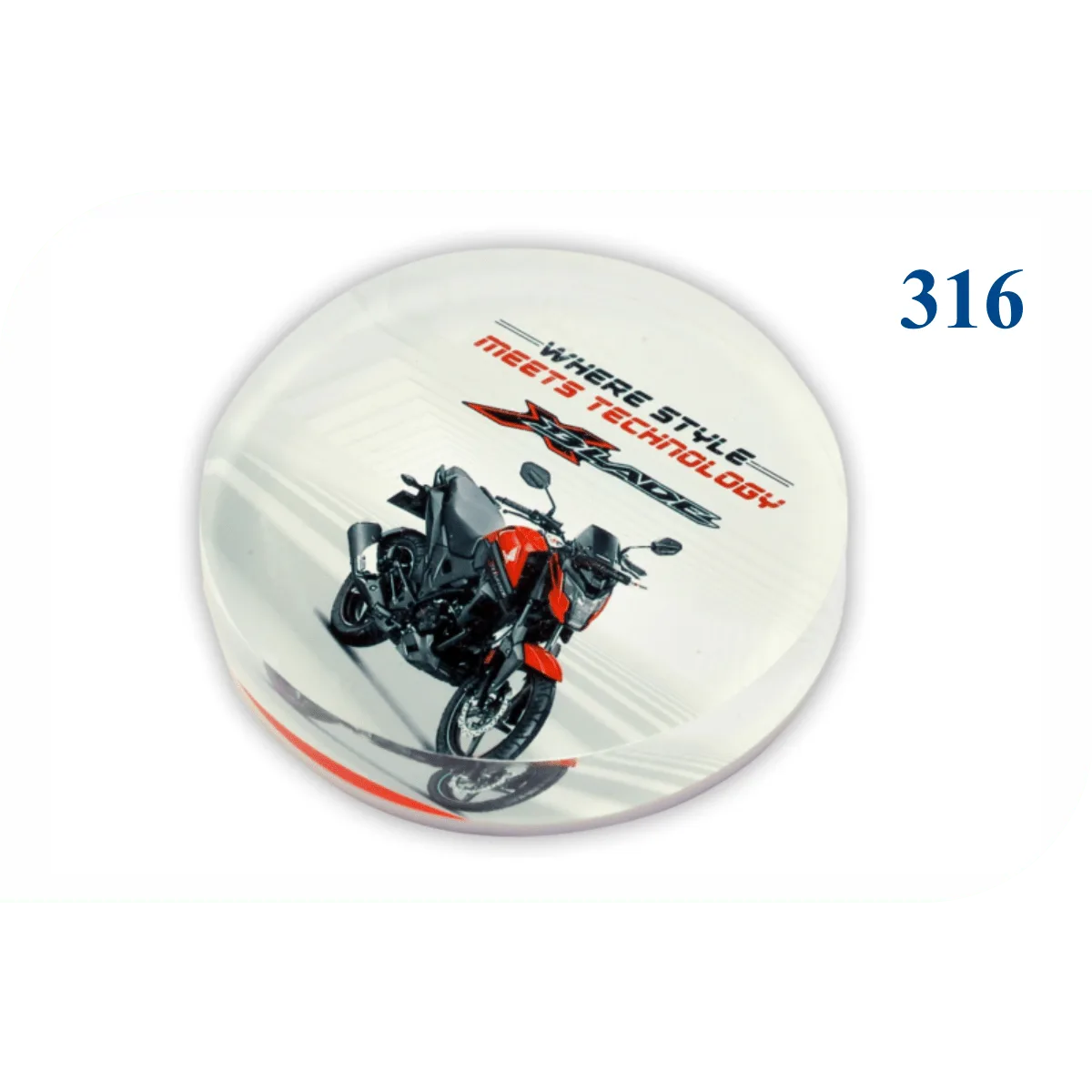 Paper Weight Round Acrylic (316)