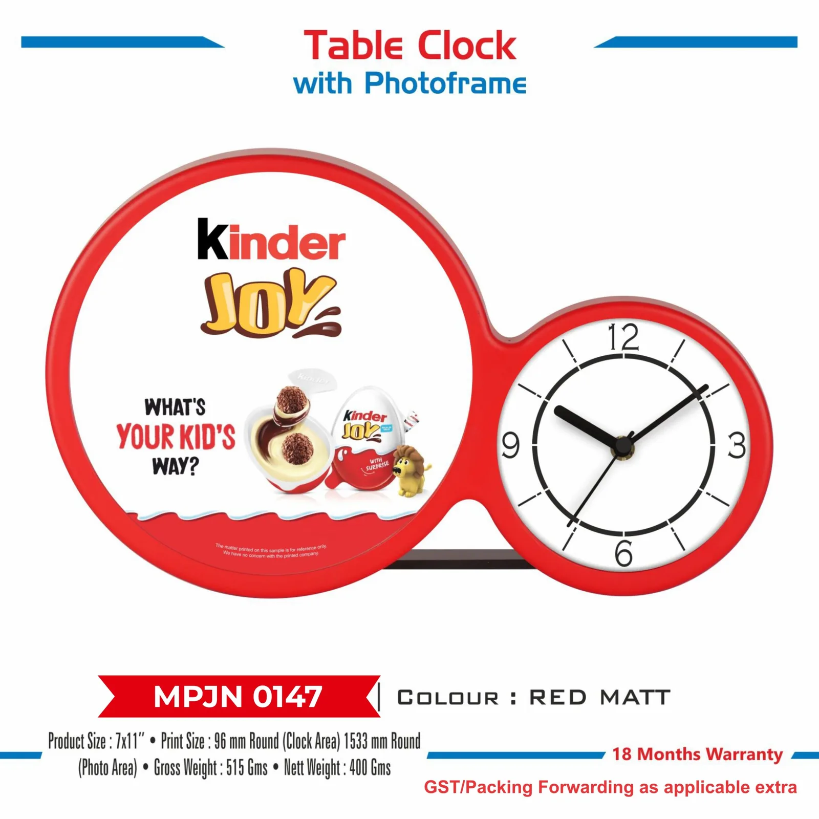 Table Clock with Photoframe (MPJN 0147)
