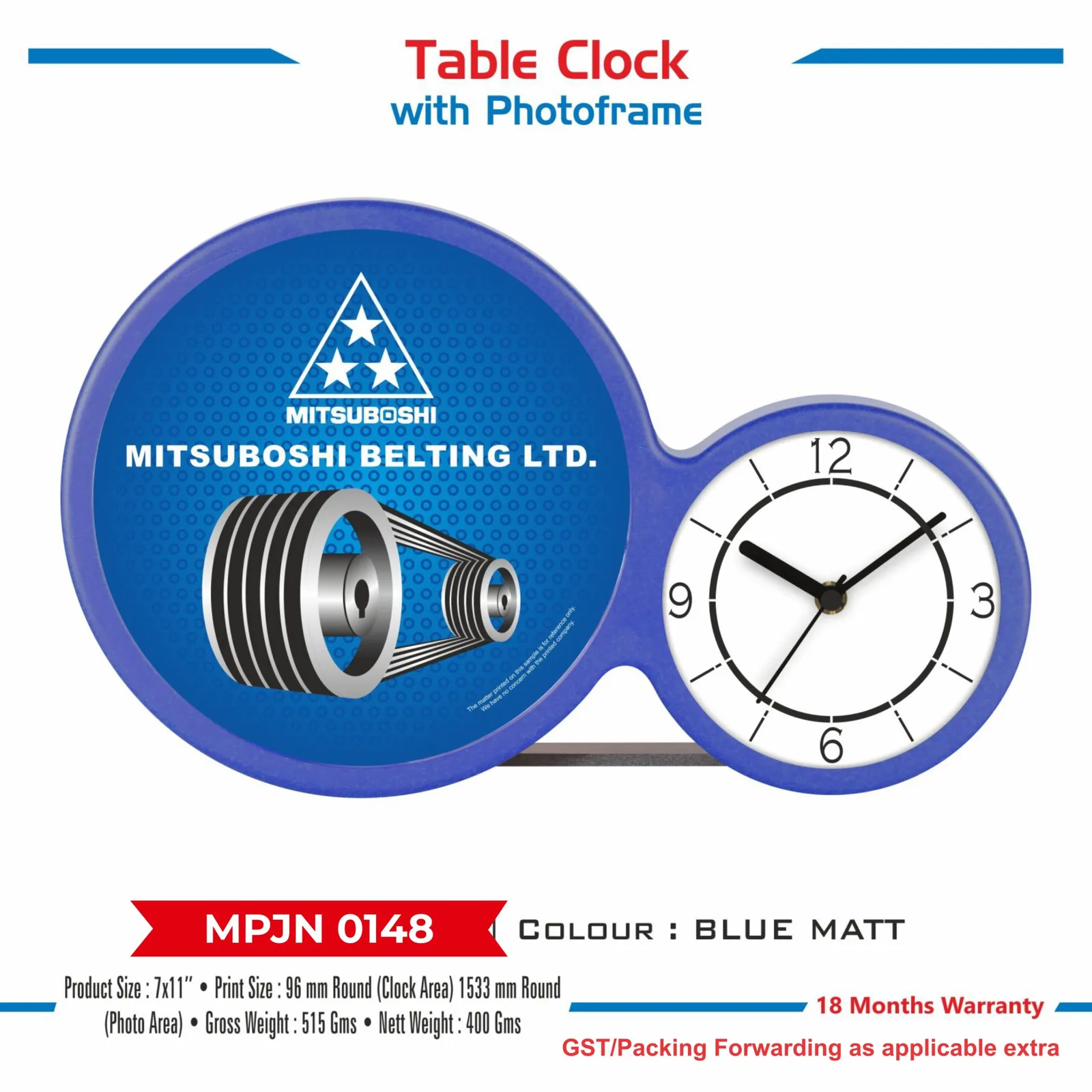 Table Clock with Photoframe (MPJN 0148)