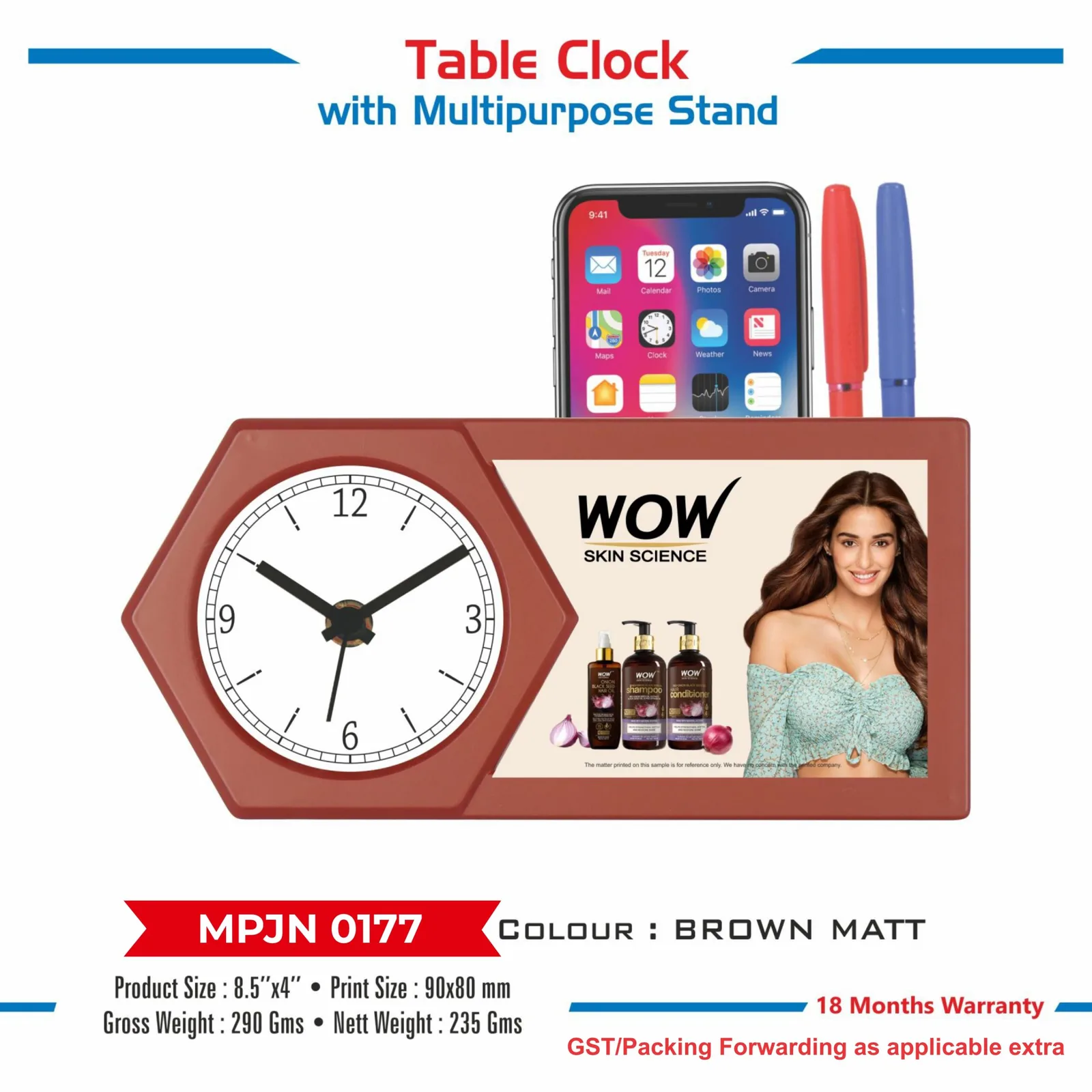Table Clock with Multipurpose Stand (MPJN 0177)
