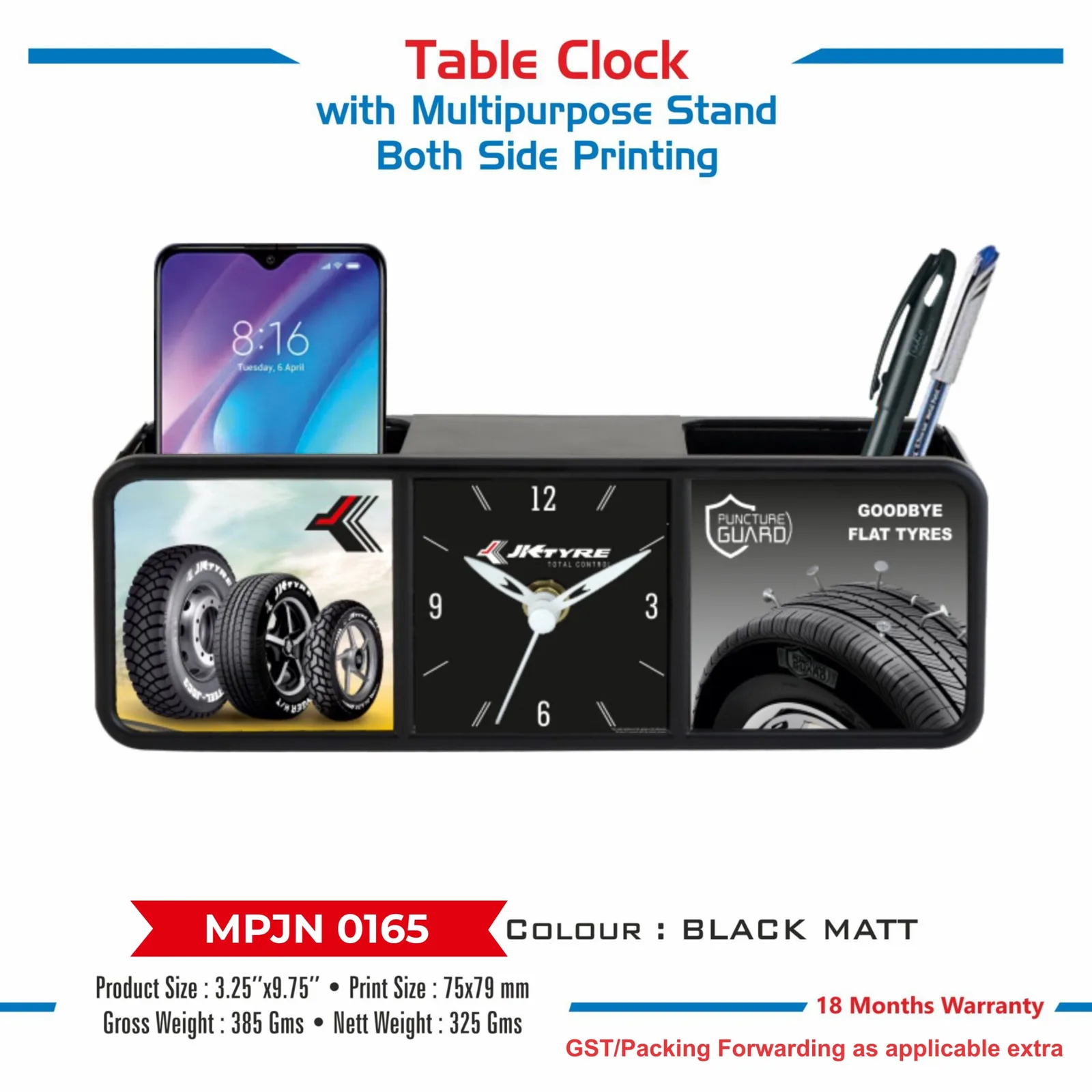 Table Clock with Multipurpose Stand (MPJN 0165)