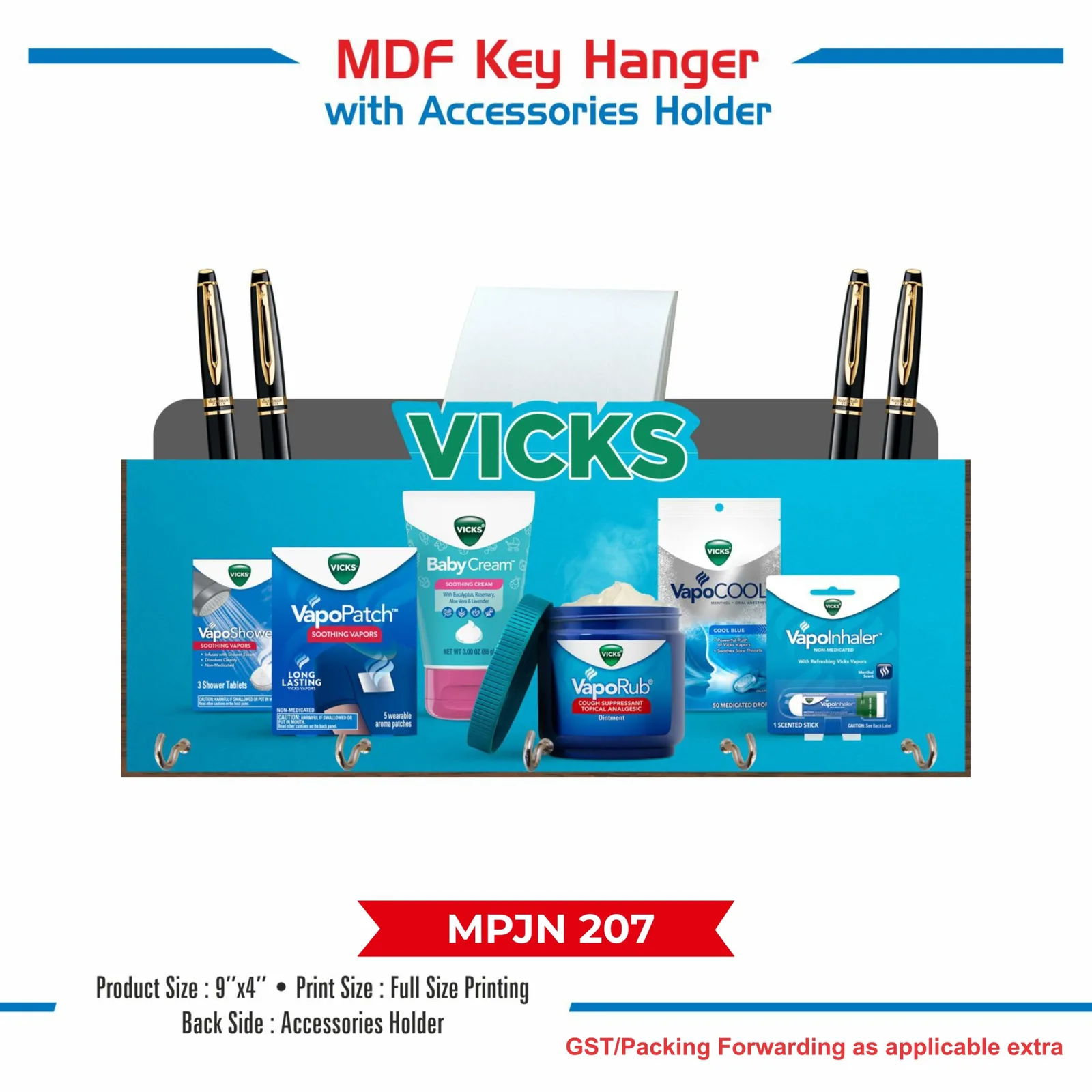 Wooden MDF Key Hanger (MPJN 207)