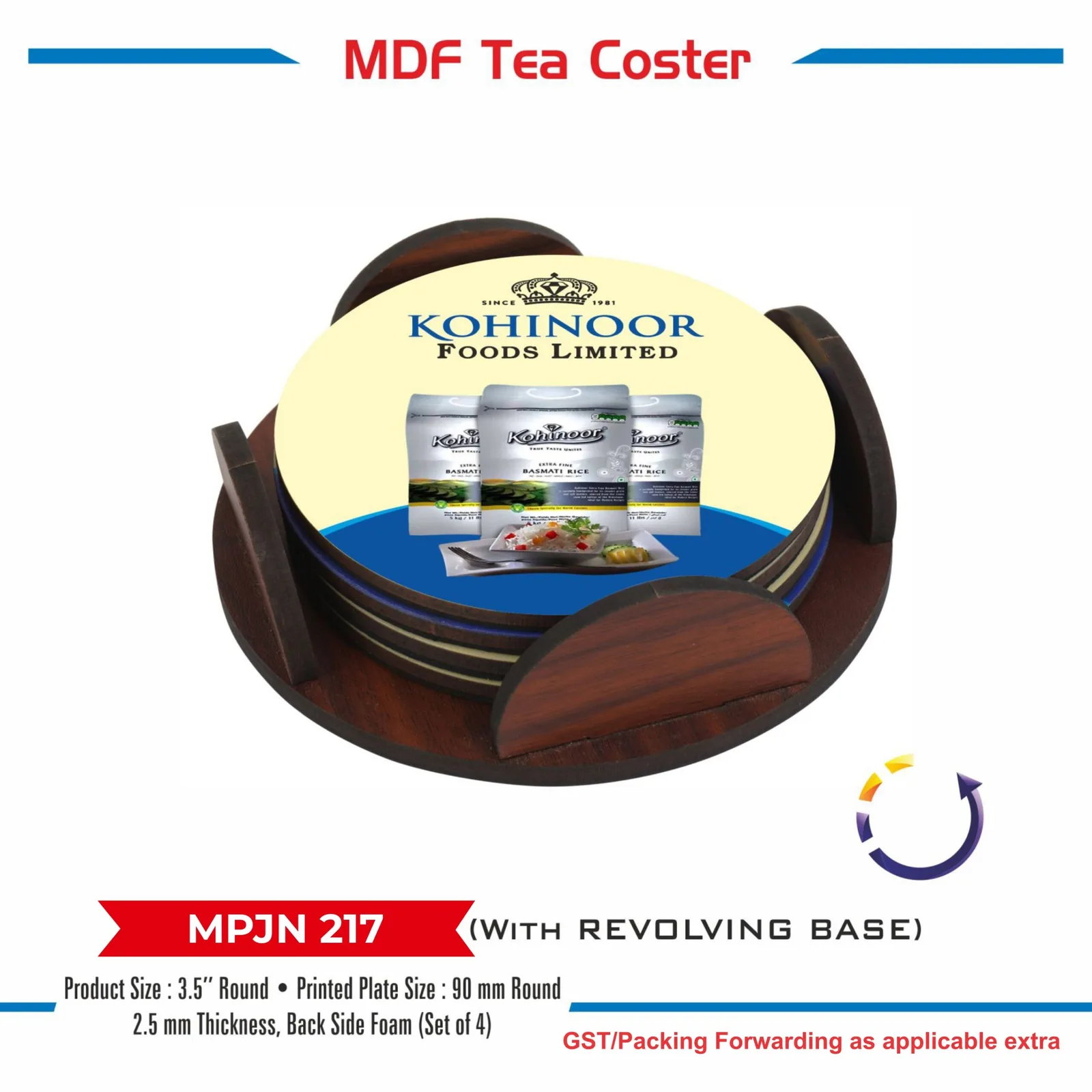 Wooden MDF Tea Coaster (MPJN 217)