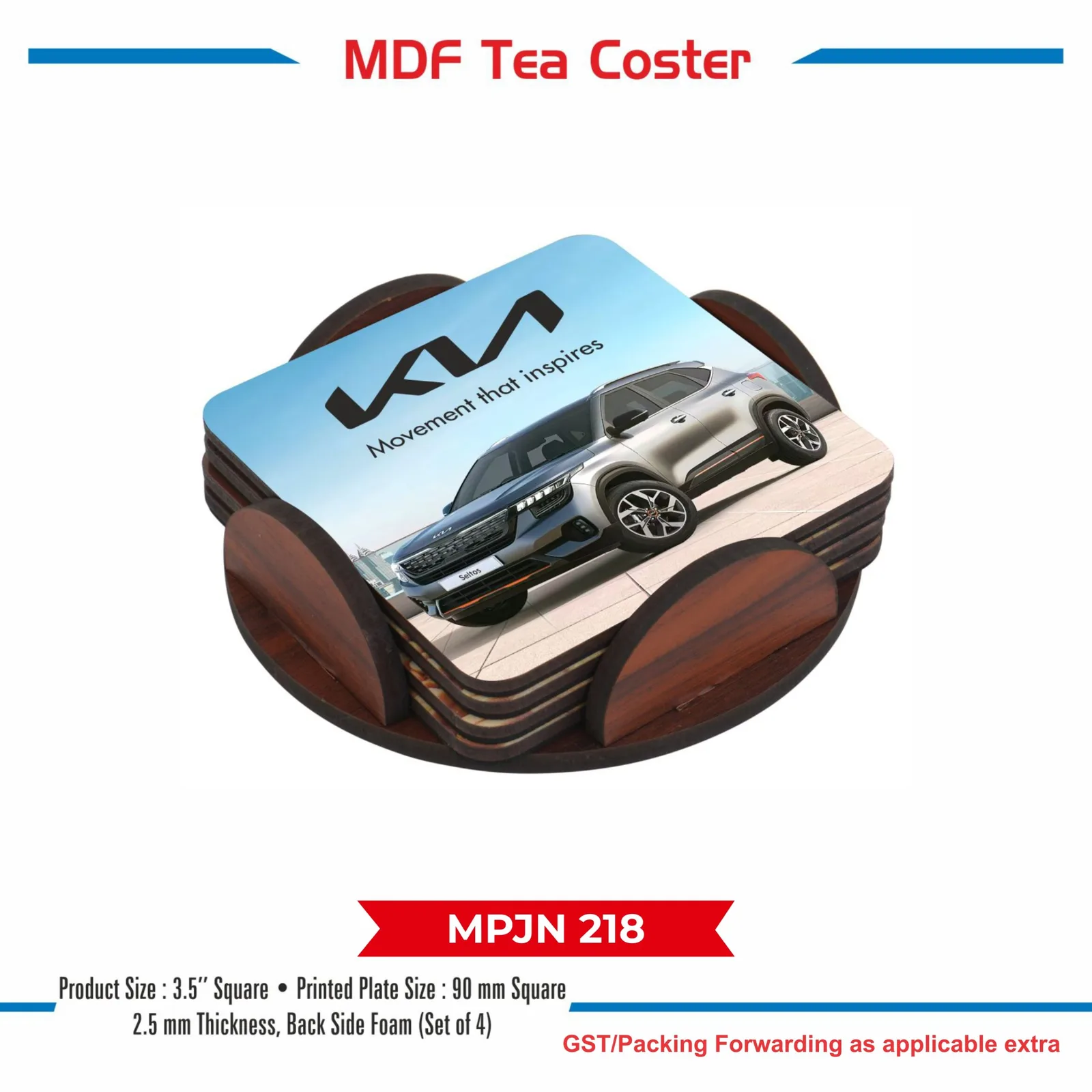 Wooden MDF Tea Coaster (MPJN 218)
